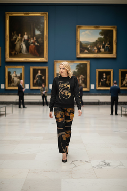 Eyes Of Frida Kahlo Masquerade Artisan Silky Pants