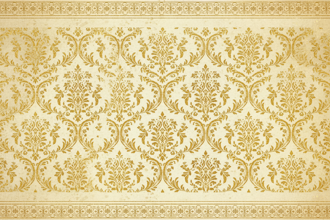 Gold Damask Border Strip