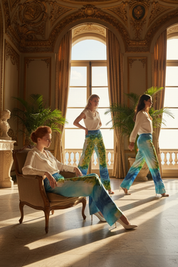South of France Artisan Silky Pants